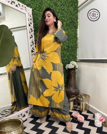 KF 5032 Kalaai Rayon Cotton Surat Kurti With Bottom Wholesale Market